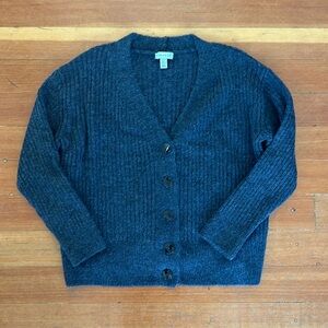 Top Shop Knit Cardigan in Charcoal Size US 4/6 Petite